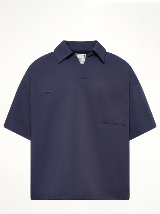 Half Sleeve Polo in Navy