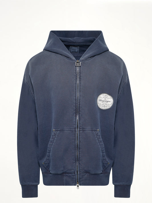 Wooyoungmi Paris Zip Hoodie in Navy