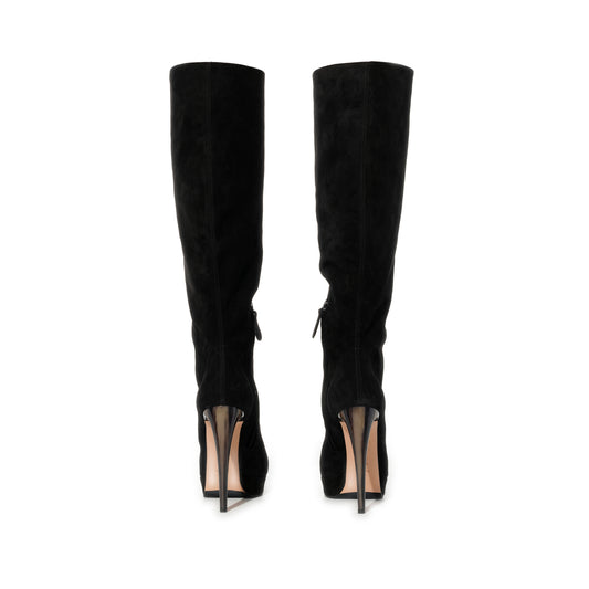 Alexander Mcqueen Suede Boots in Black