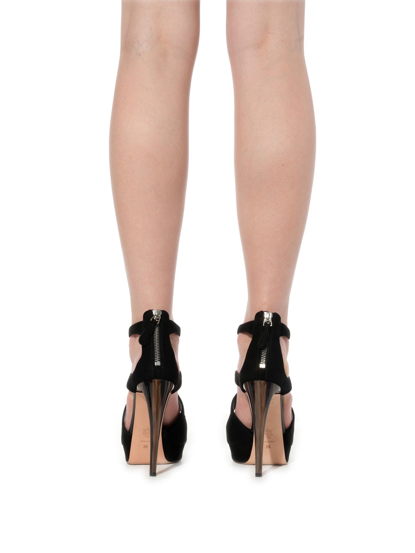 Alexander McQueen Leather Heels in Black