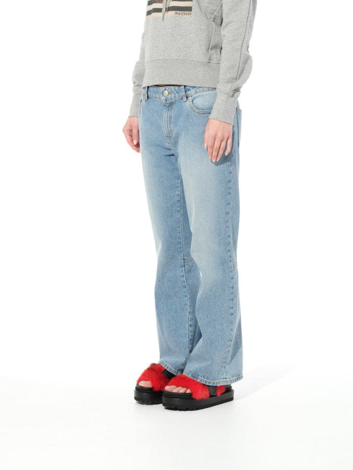 Faded Denim Pant in Denim