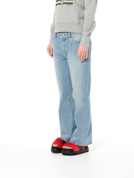 Faded Denim Pant in Denim