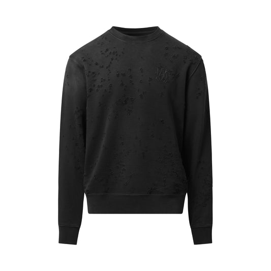 MA Shotgun Embroidered Sweatshirt in Black