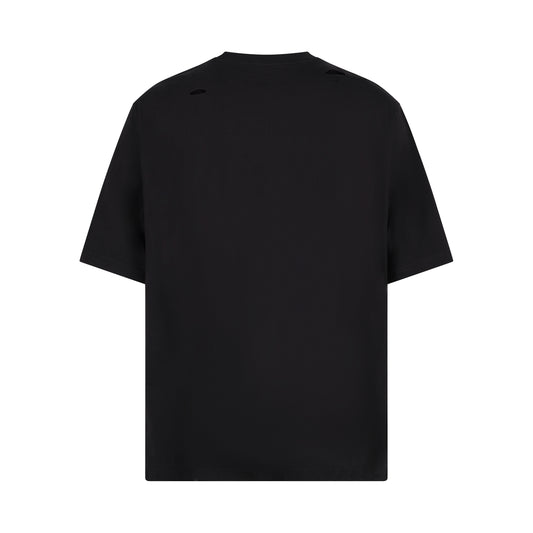 Destroyed Reverse Logo T-Shirt in Black