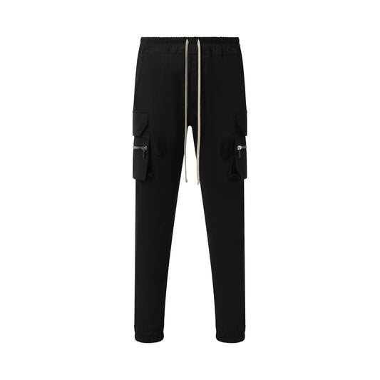 Cotton Poplin Mastodon Cargo Pants in Black