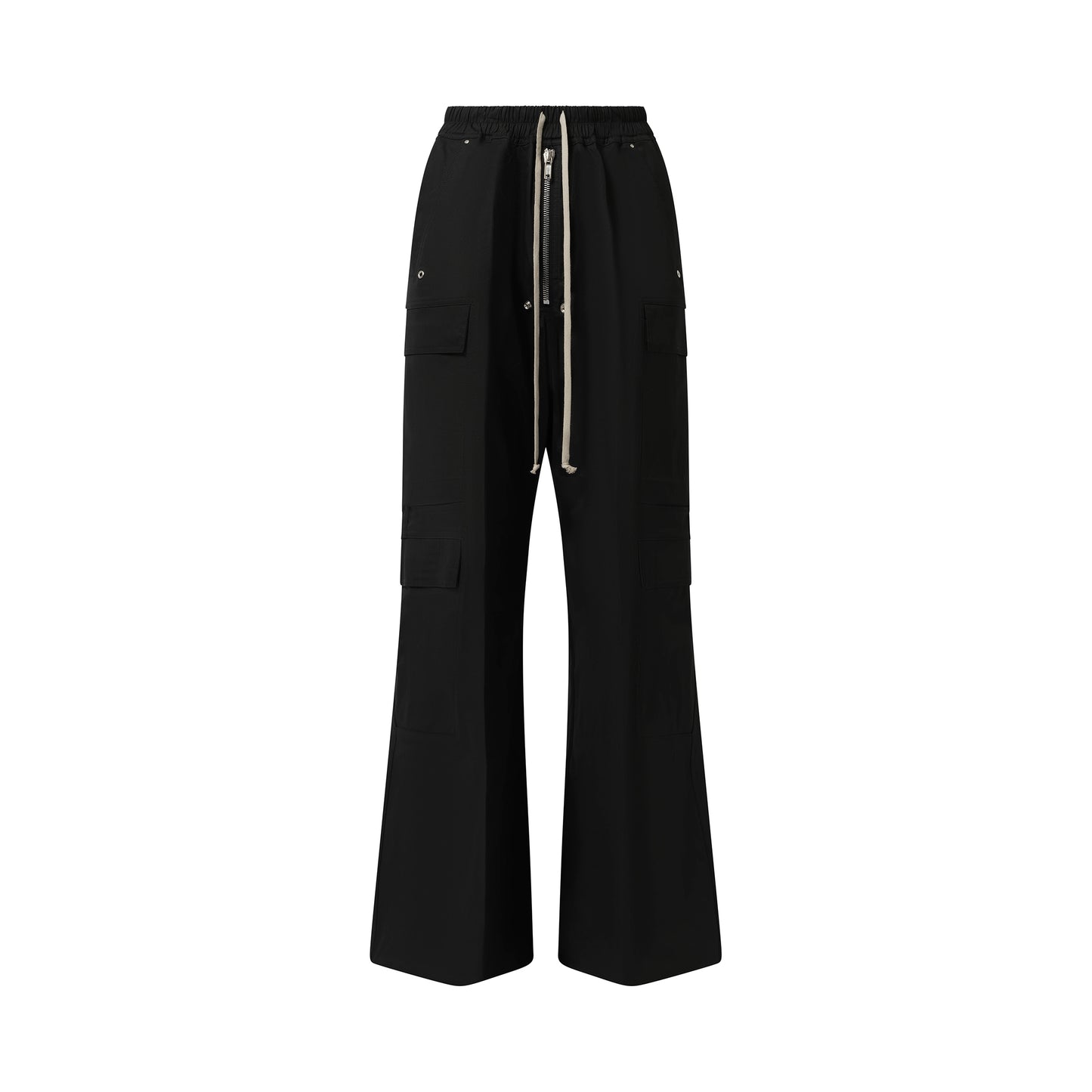 Cotton Poplin Cargobelas Pants in Black