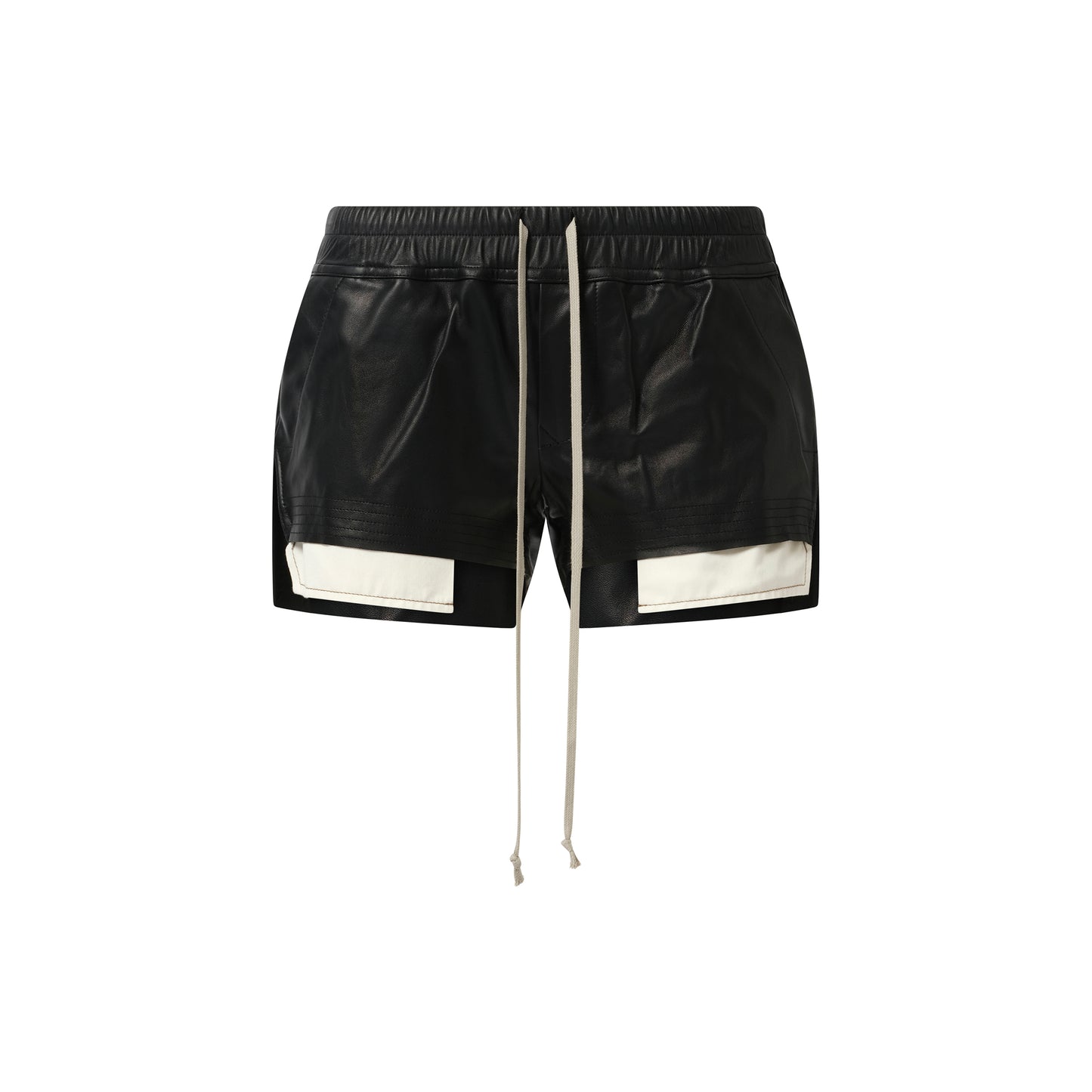 Lamb Leather FOG Boxer Shorts in Black