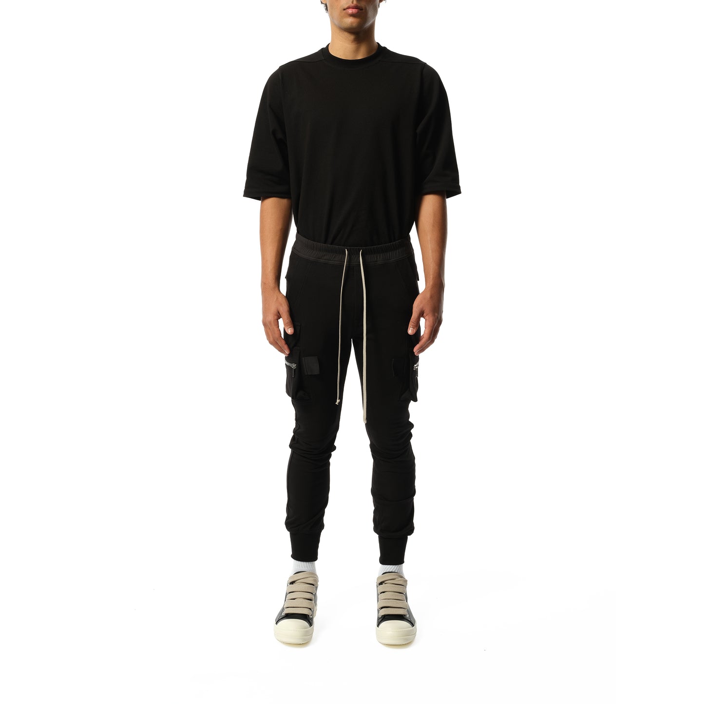 Cotton Mastodon Cargo Pants in Black