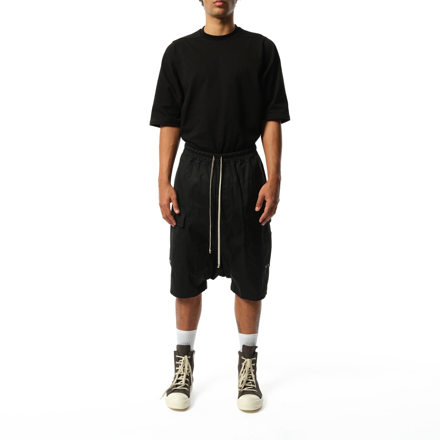 Cotton Poplin Cargo Pods in Black