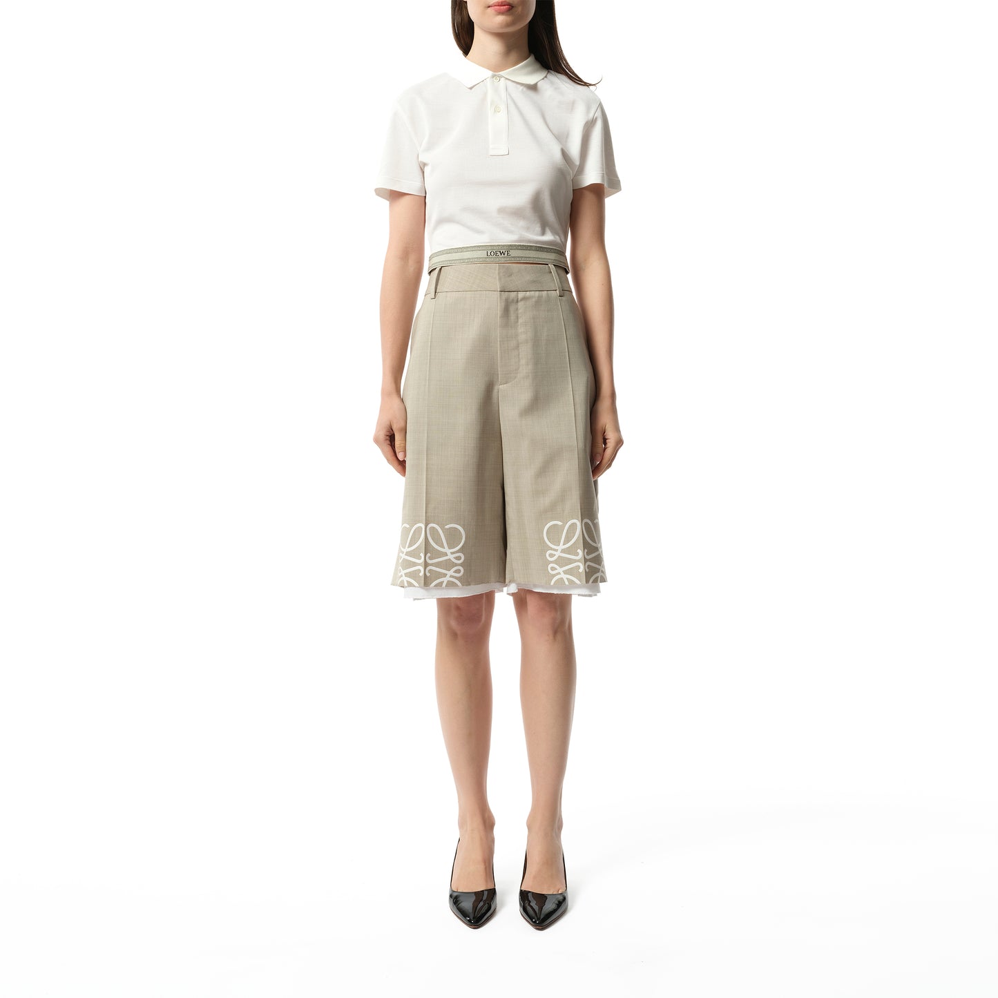 Anagram Shorts AF in Light Beige Melange