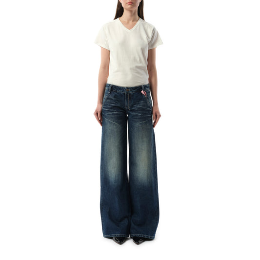 888 Low-Rise Oversized Jeans in Dark Blue