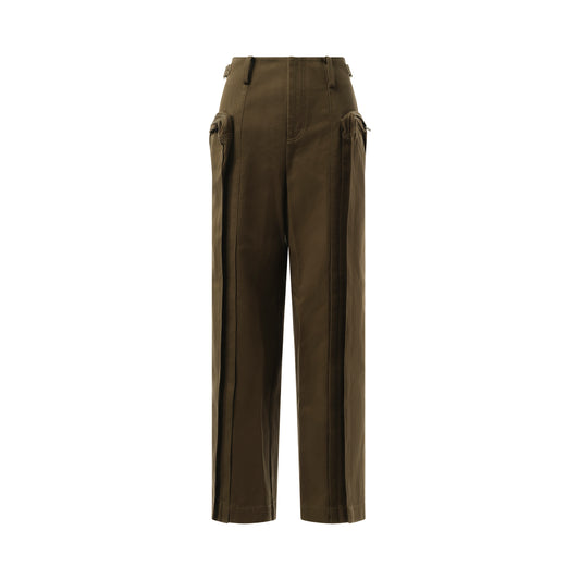 Oversized Cargo Pants in Olive