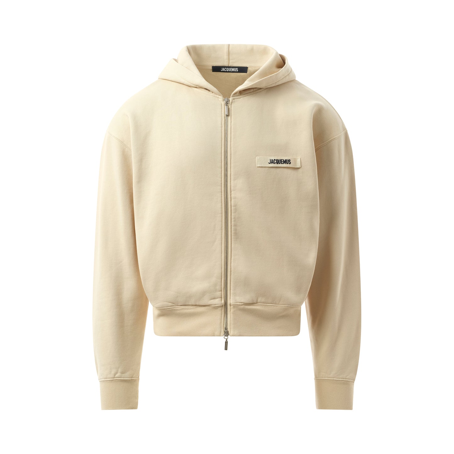 Le Hoodie Zip Gros Grain in Beige