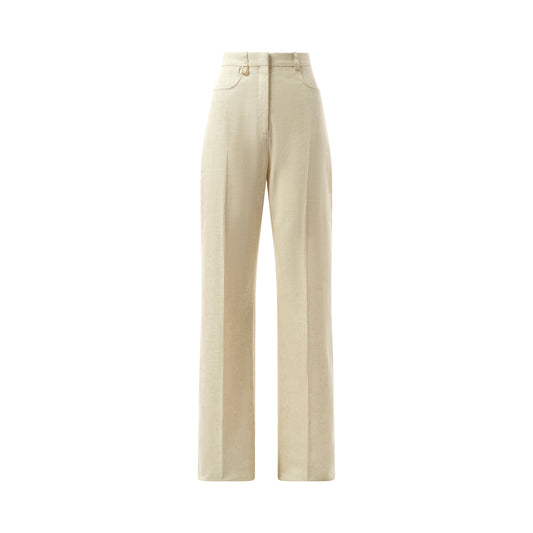 Le Pantalon Sauge in Light Beige