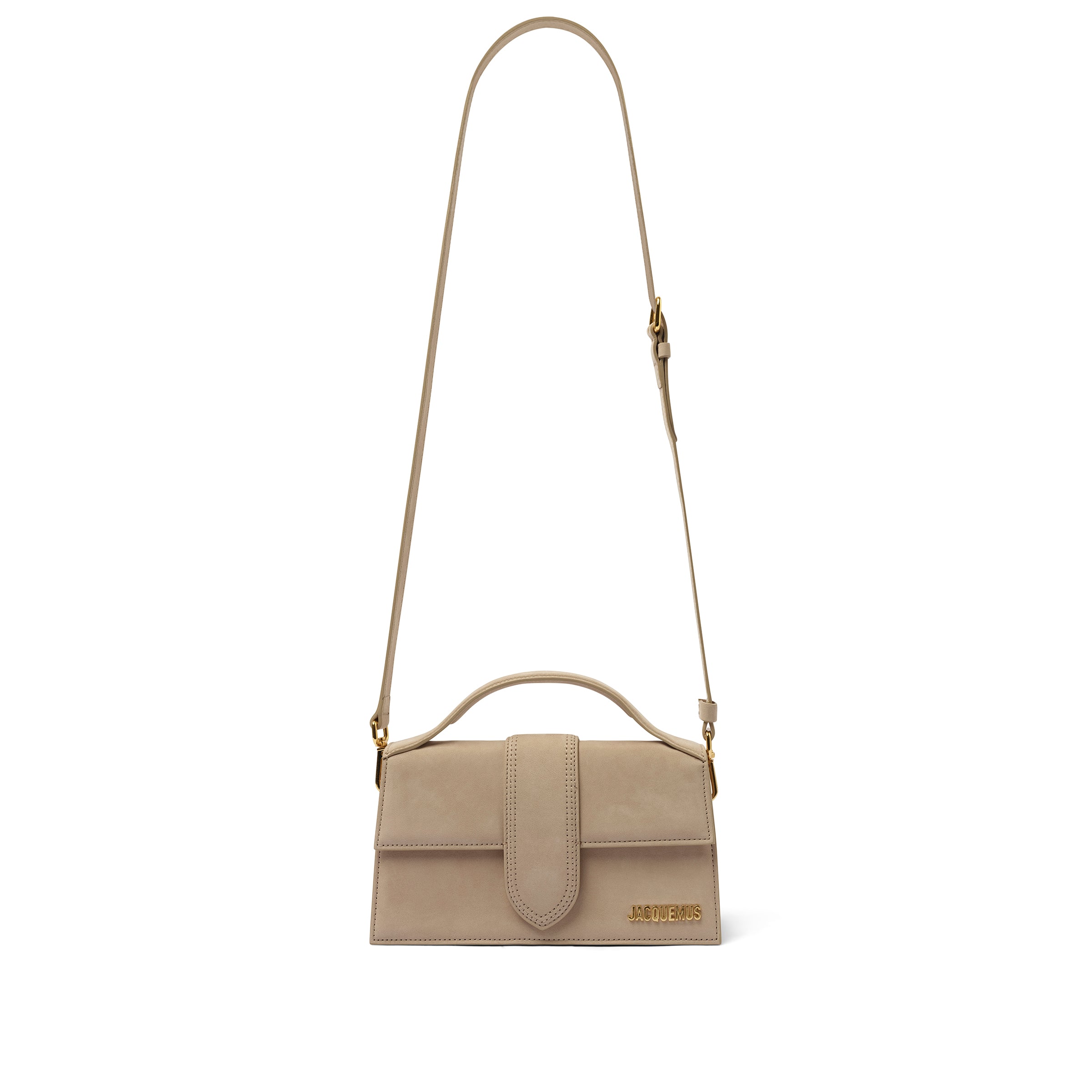 Le Grand Bambino Leather Bag in Dark Beige