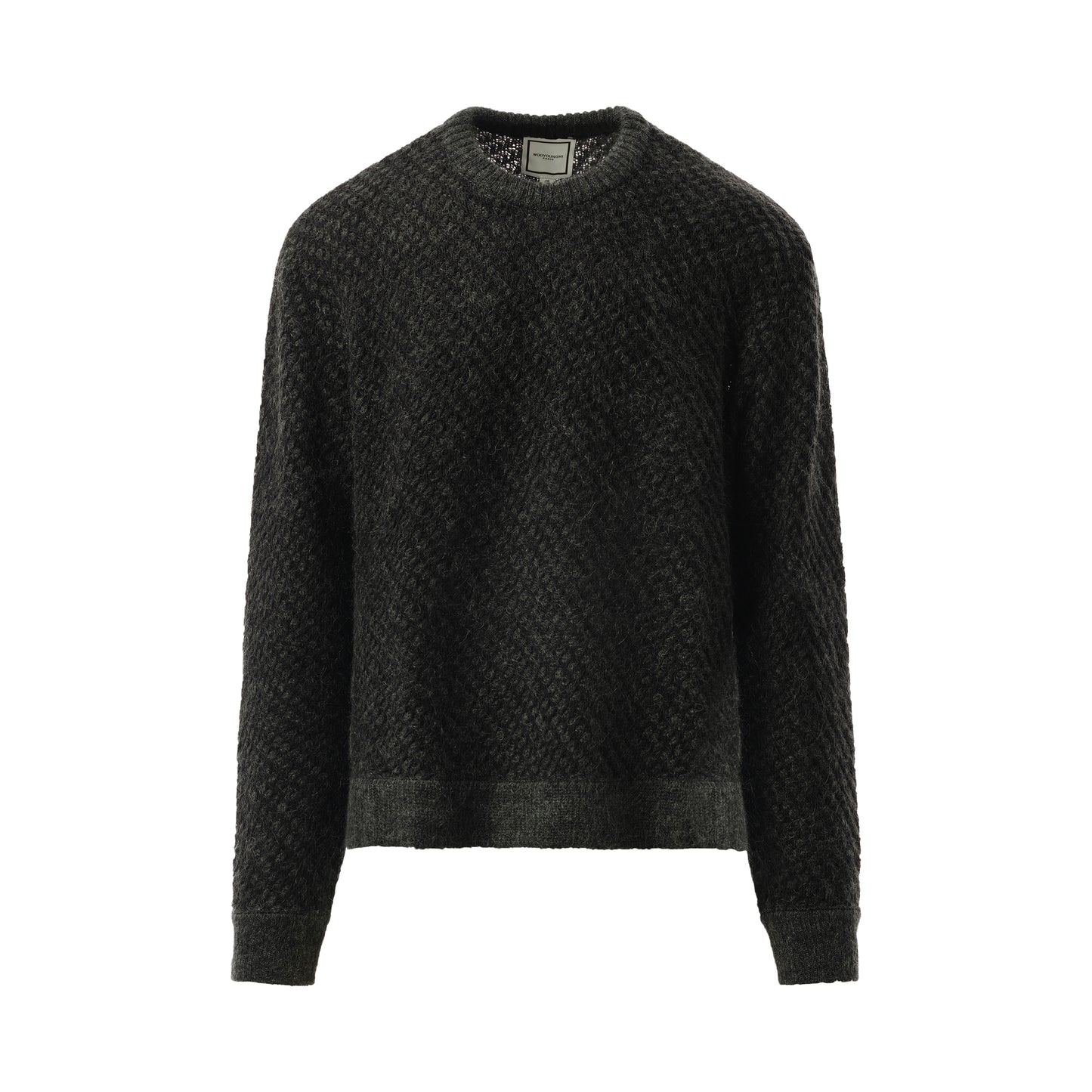 Wool Mohair Mix Sweater in Grey