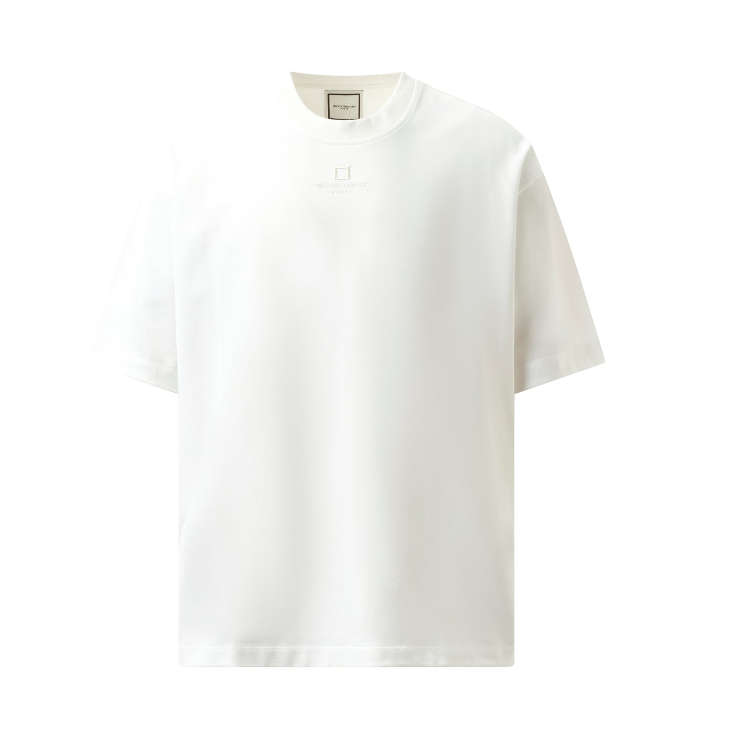 Square Embroidery T-Shirt in White