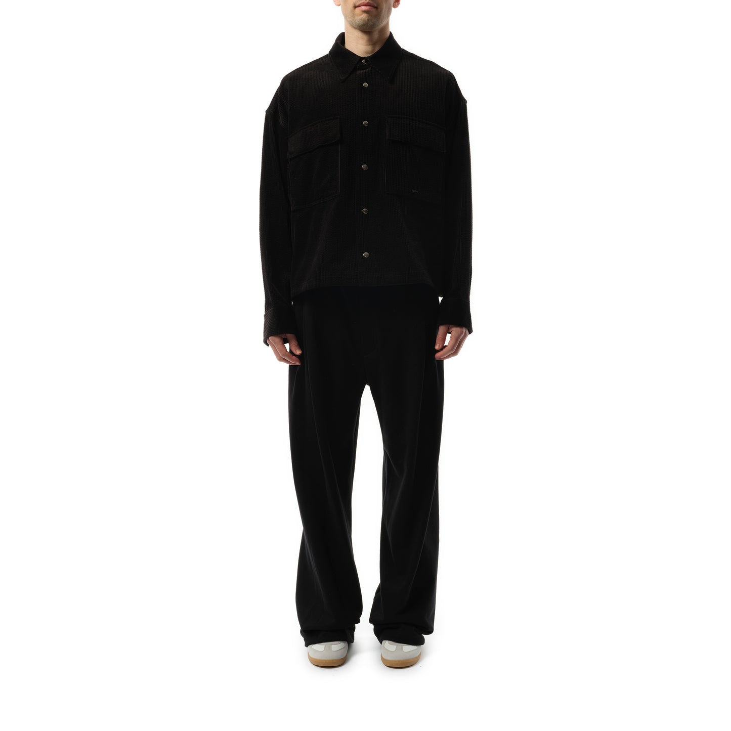 Corduroy Overshirt in Black