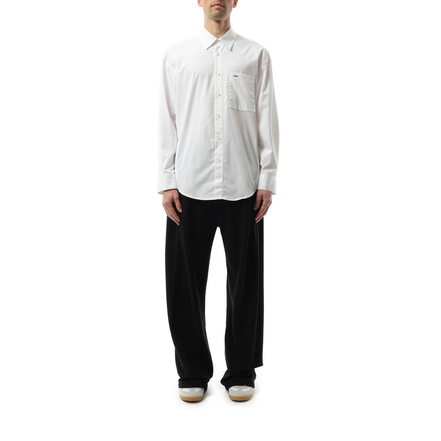 Logo Poplin Shirt in White