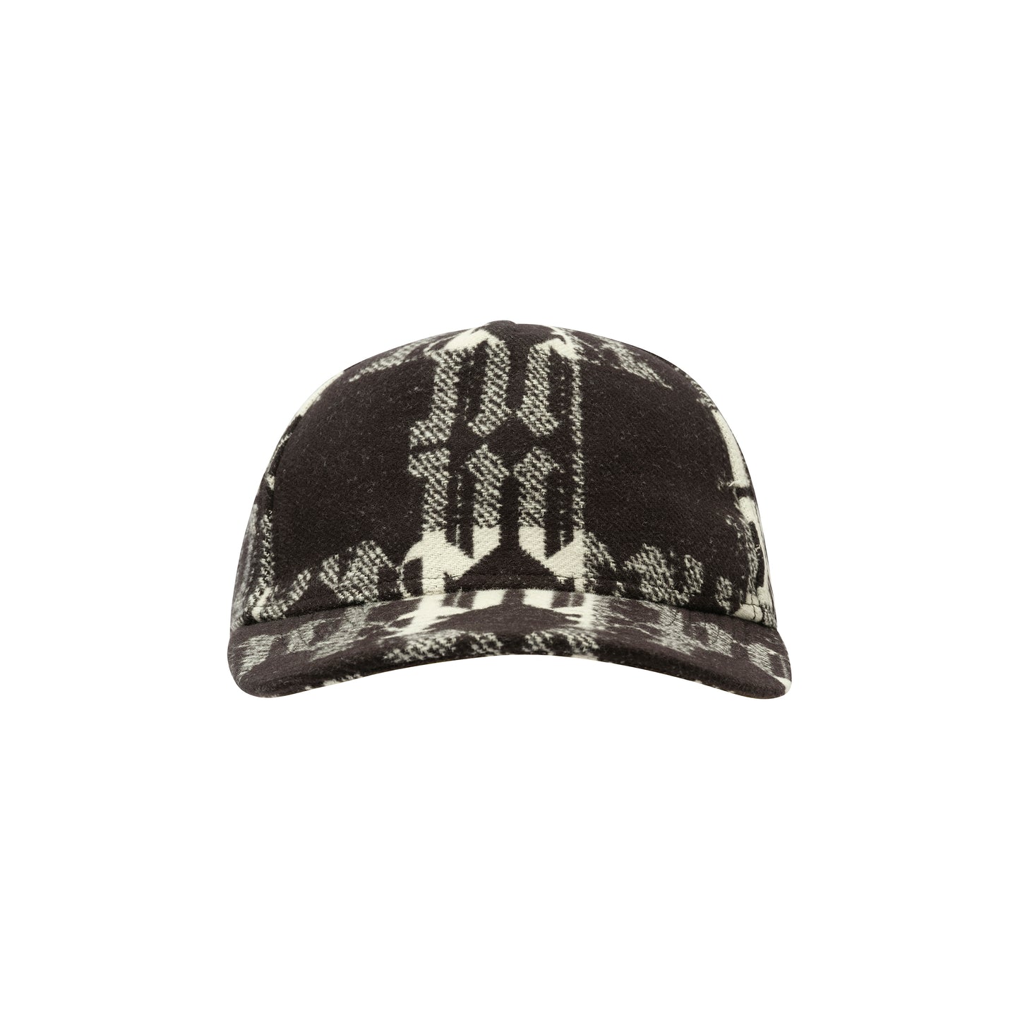 Check Monogram Cap in Black/White