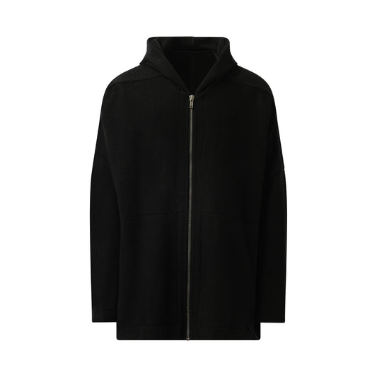 Loden Jumbo Peter Hooded Jacket in Black