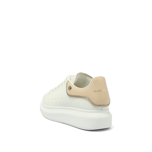 Larry Oversized Sneaker in White/Oat/Silver