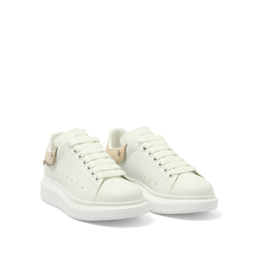 Larry Oversized Sneaker in White/Oat/Silver