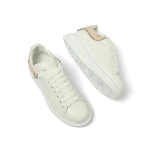 Larry Oversized Sneaker in White/Oat/Silver