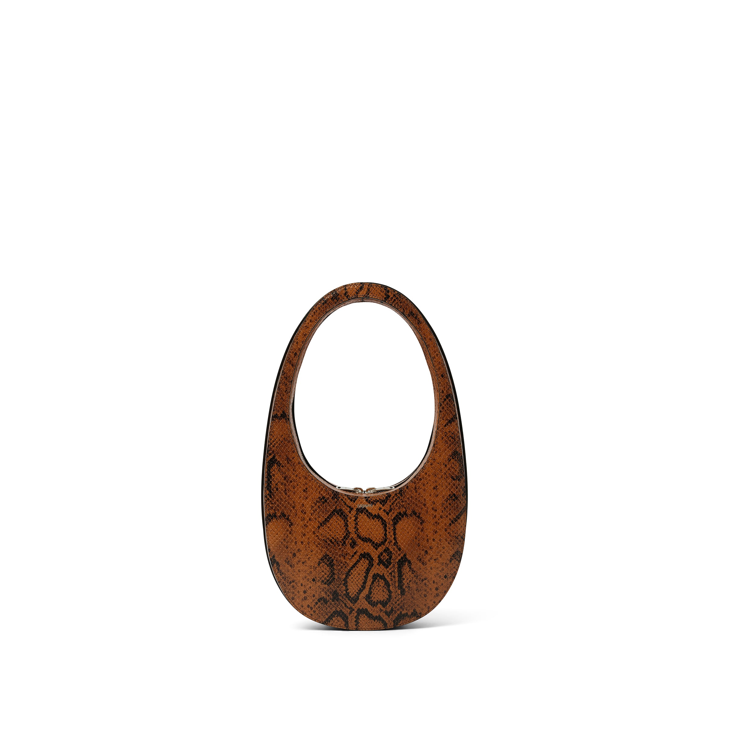 Snake Print Swipe Bag in Brown