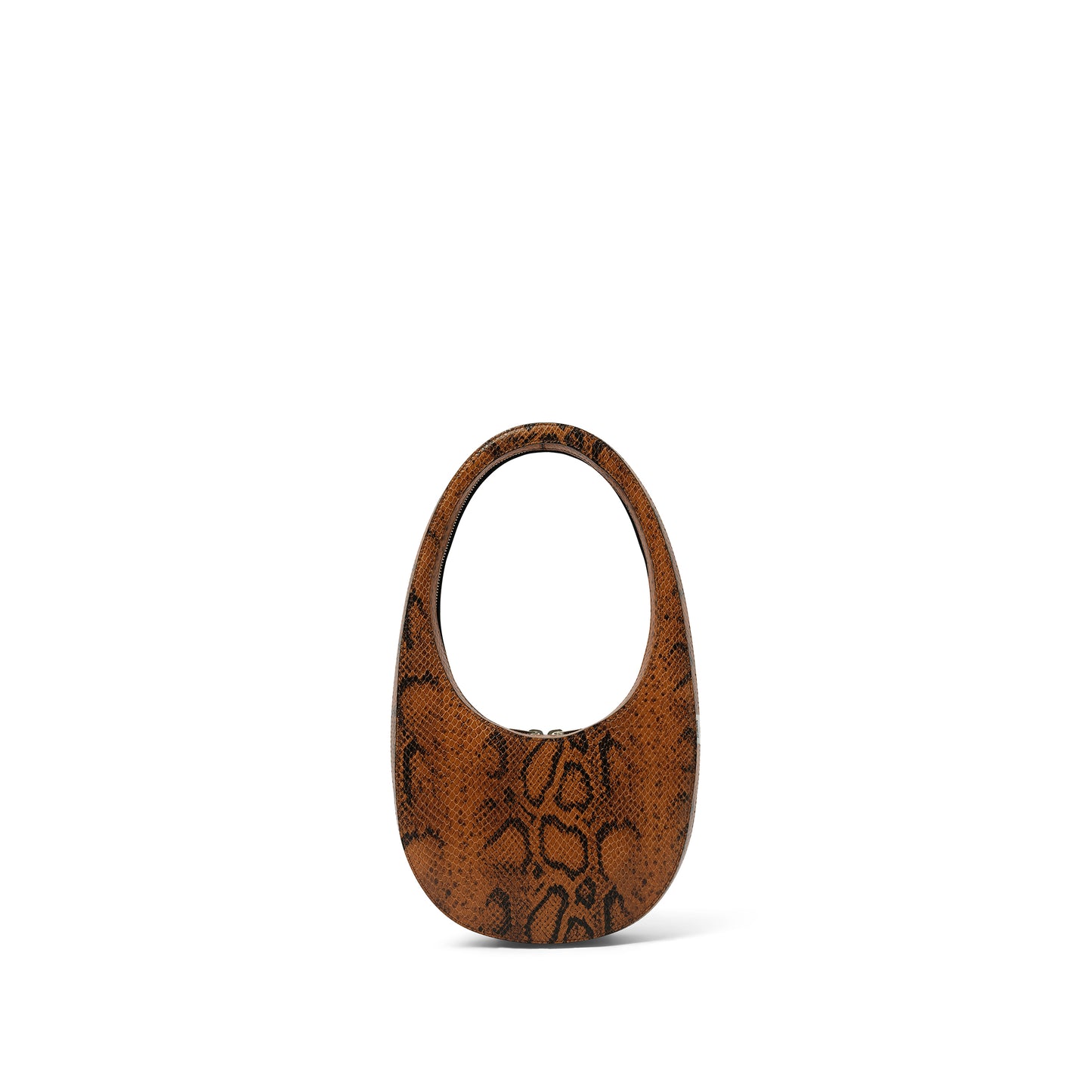 Snake Print Swipe Bag in Brown