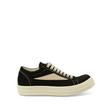 Vintage Sneaks in Black/Milk Side View | RICK OWENS DRKSHDW