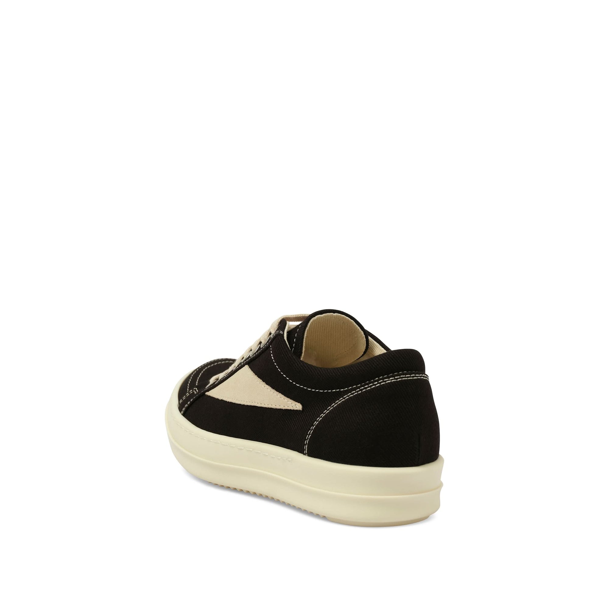 Vintage Sneaks in Black/Milk Back View | RICK OWENS DRKSHDW