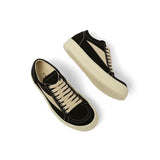 Vintage Sneaks in Black/Milk Top View | RICK OWENS DRKSHDW