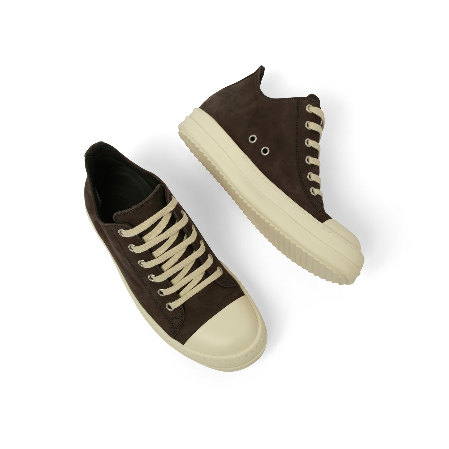 Grey Wolf Nubuk Low Sneaker in Dark Dust/Milk