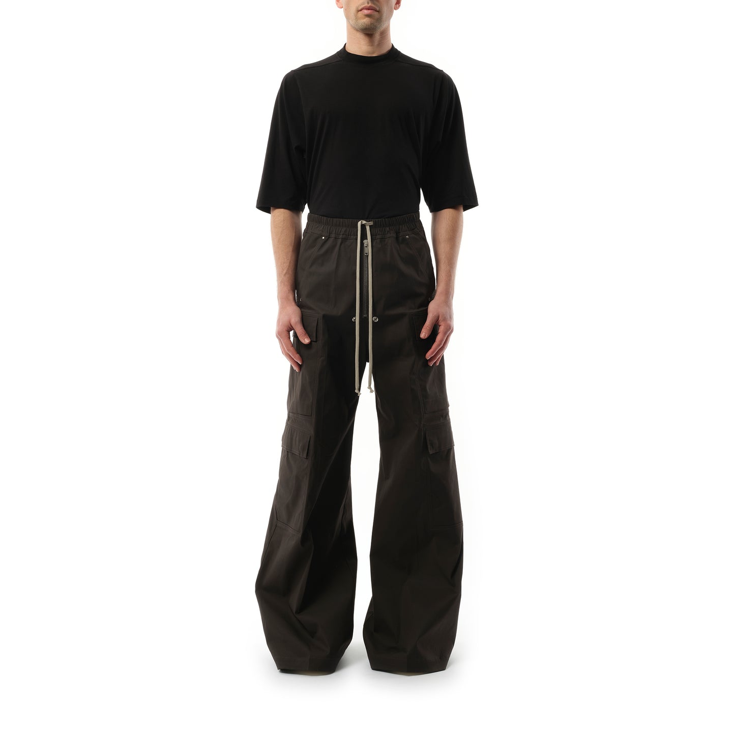 Cotton Poplin Cargobelas Pants in Dark Dust