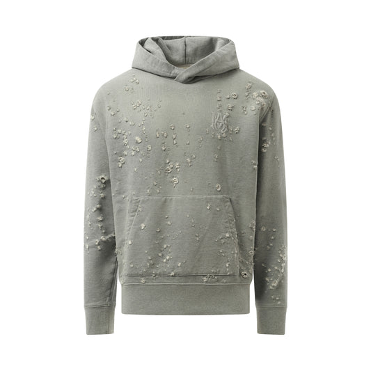 MA Shotgun Embroidered Hoodie in Grey