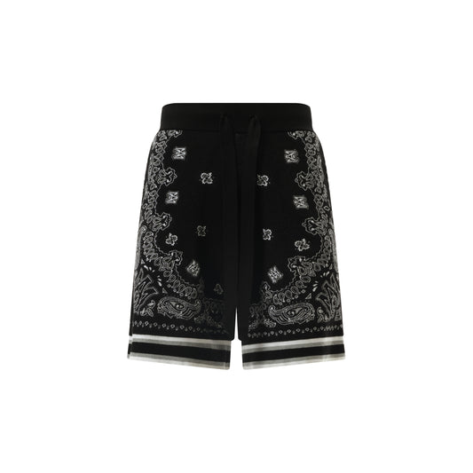 Bandana Shorts in Black/White