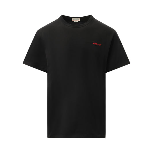 Mid Weight Jersey T-Shirt in Black/Black/Red