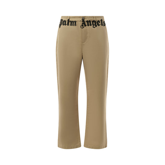 Classic Logo Chino Pants in Hazelnut/Off White