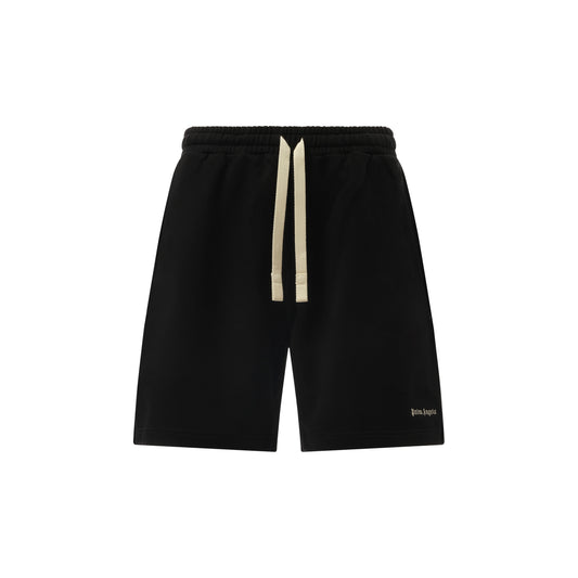 Classic Logo EMB Sweatshort in Black/Off White