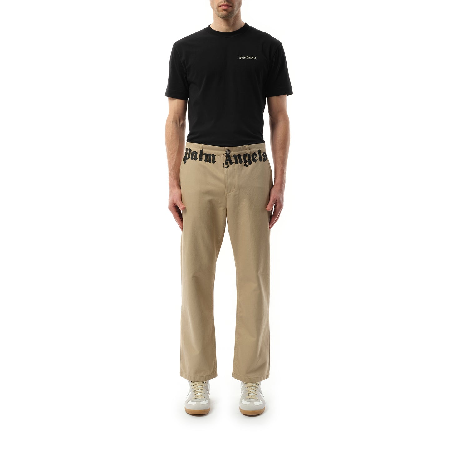 Classic Logo Chino Pants in Hazelnut/Off White