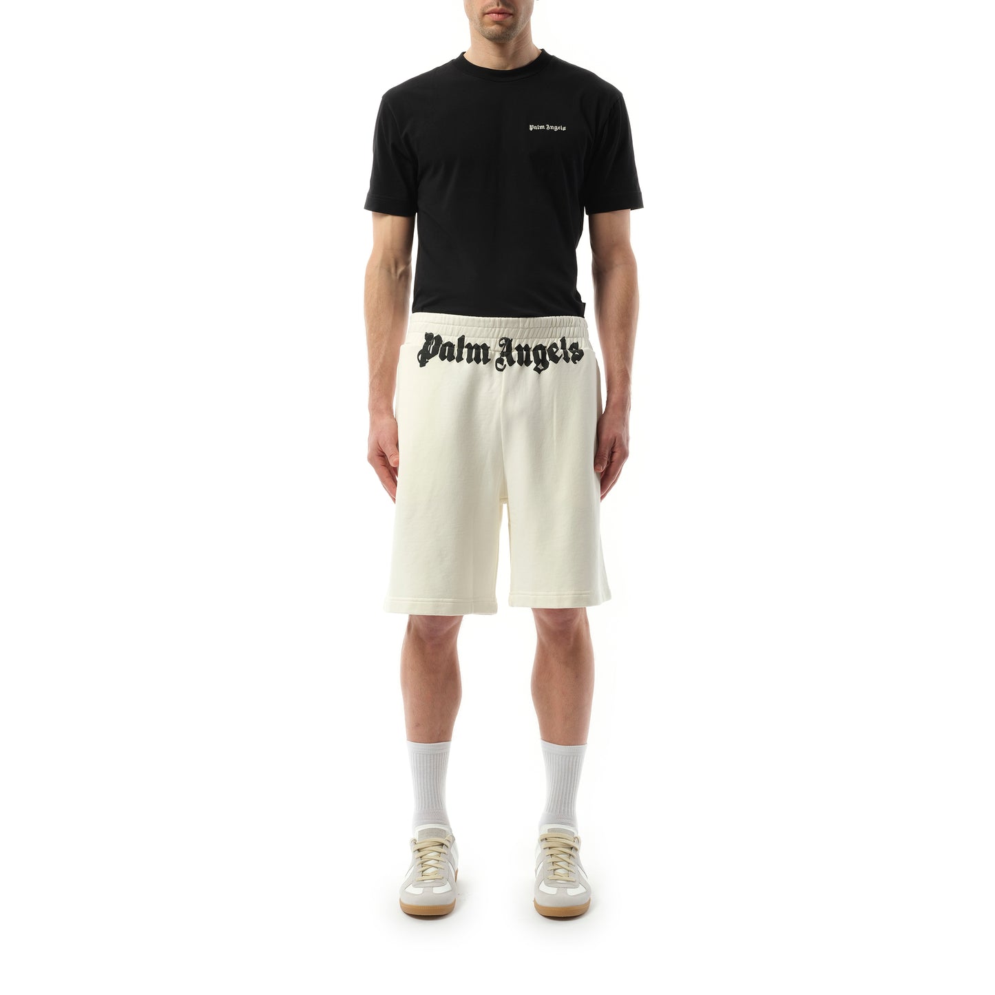 Classic Logo Sweatshorts in Off White/Black