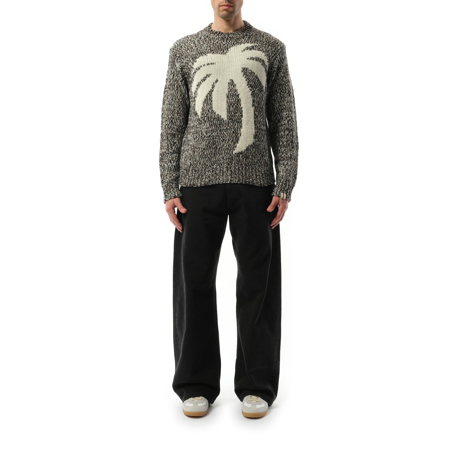 Palm Sweater in Melange Grey