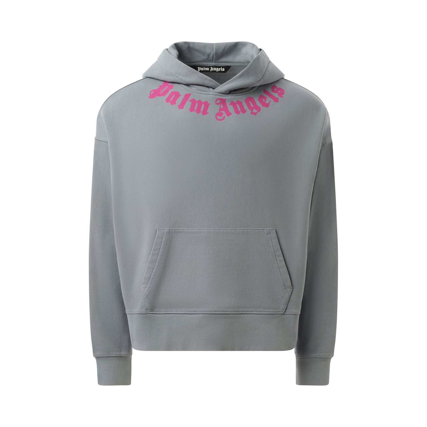 Neck Logo Hoodie in Light Grey