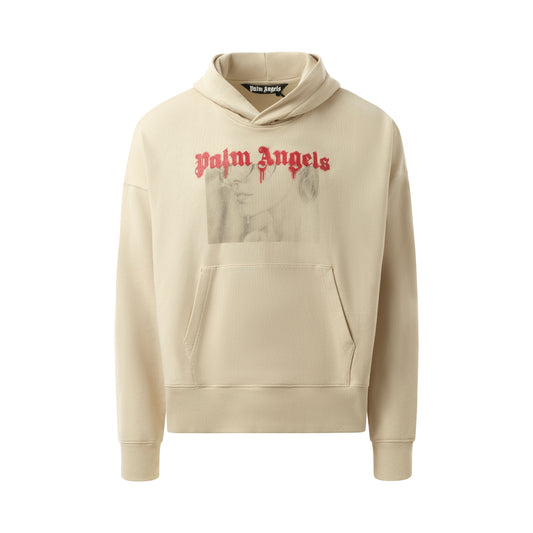 Portrait Pencil Hoodie in Light Beige