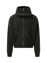 Entire Studios Full Zip Hoodie in Washed Black