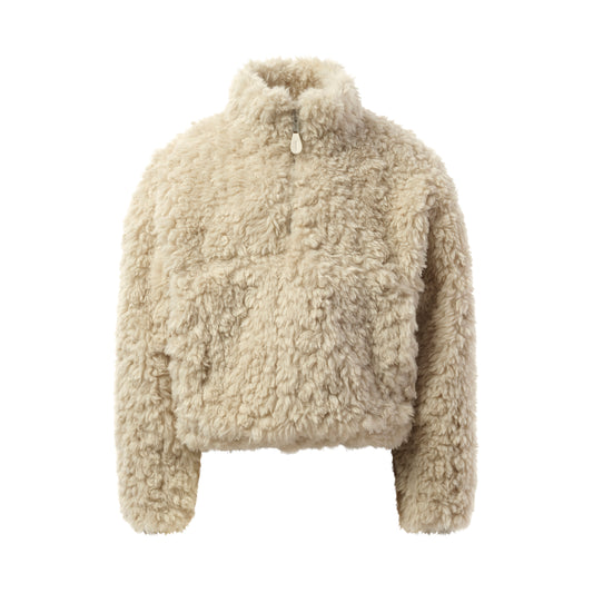 Fluffy Quarter Zip Jacket in Elm