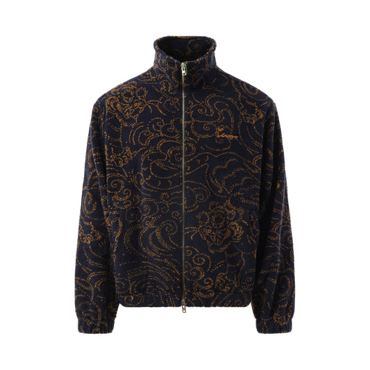 Kenzo Star Tiger Fleece Jacket in Blue/Black