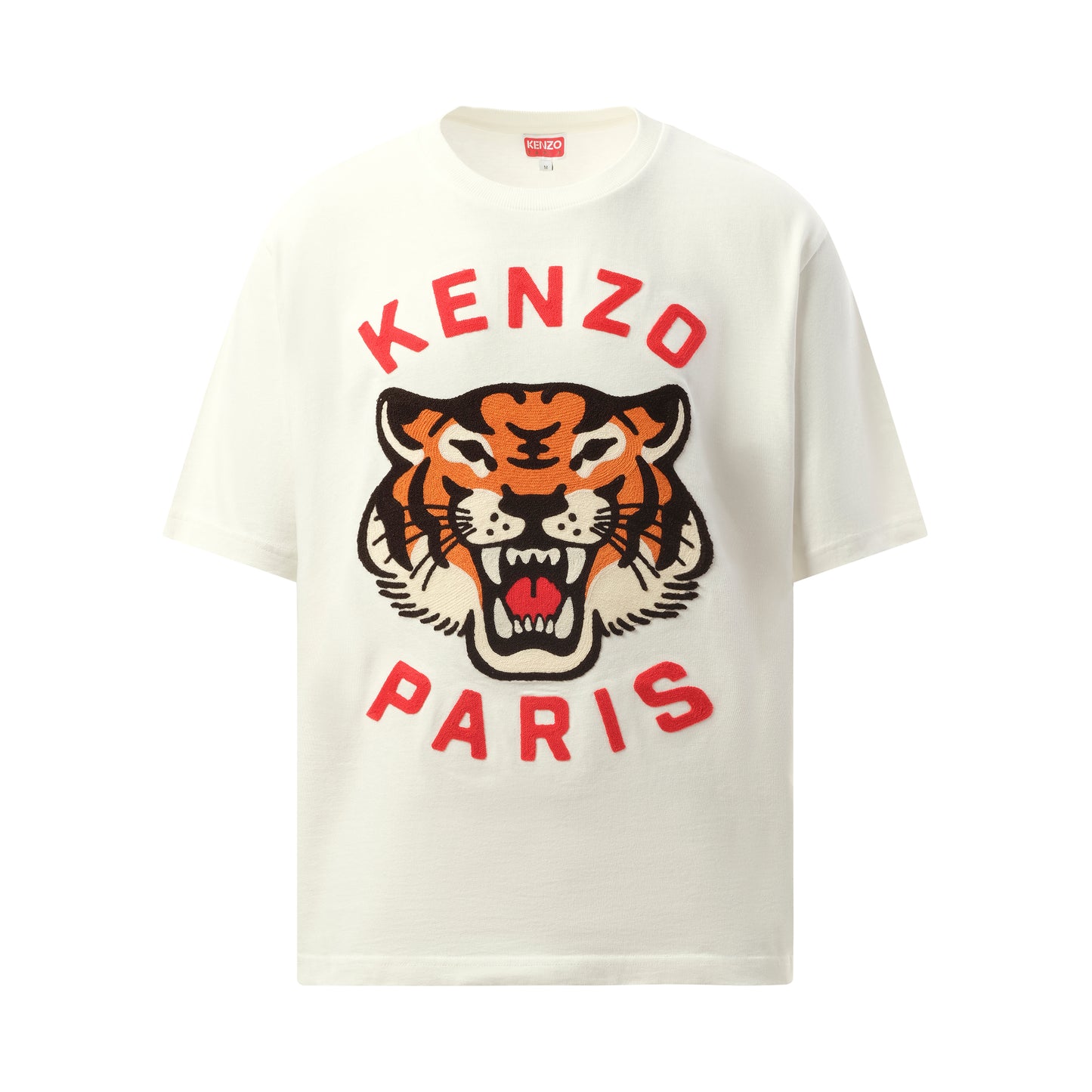 Lucky Tiger Oversize T-Shirt in Off White