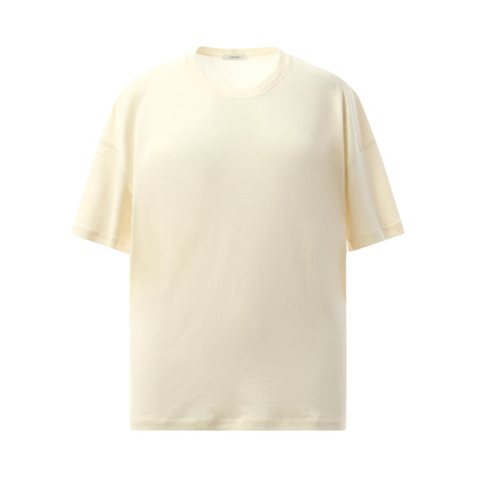 Rib T-Shirt in Light Cream